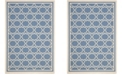 Safavieh Courtyard Blue and Beige 9' x 12' Sisal Weave Area Rug
